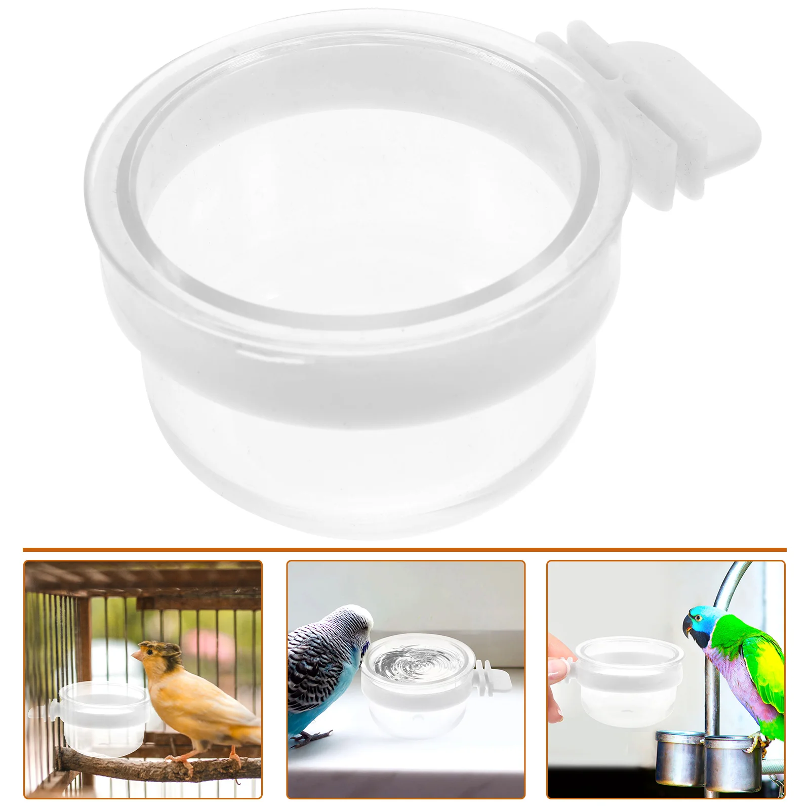 Bird Bowls for Cage Indoor Feeder Removable Clear Plastic Food Cup Easy Hanging Parrot Water
Bird Bowls for Cage Indoor Feeder Removable Clear Plastic Food Cup Easy Hanging Parrot Water