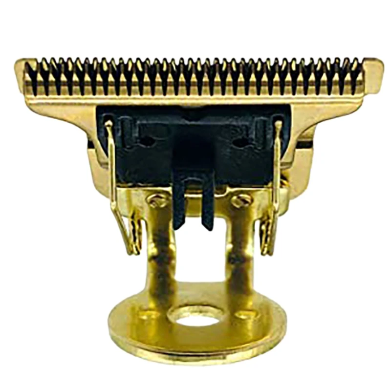 

T-Shaped Hair Clipper Blade with Stand T9 Blade Trimmer Replacement Head Replacement Clipper Head Gold