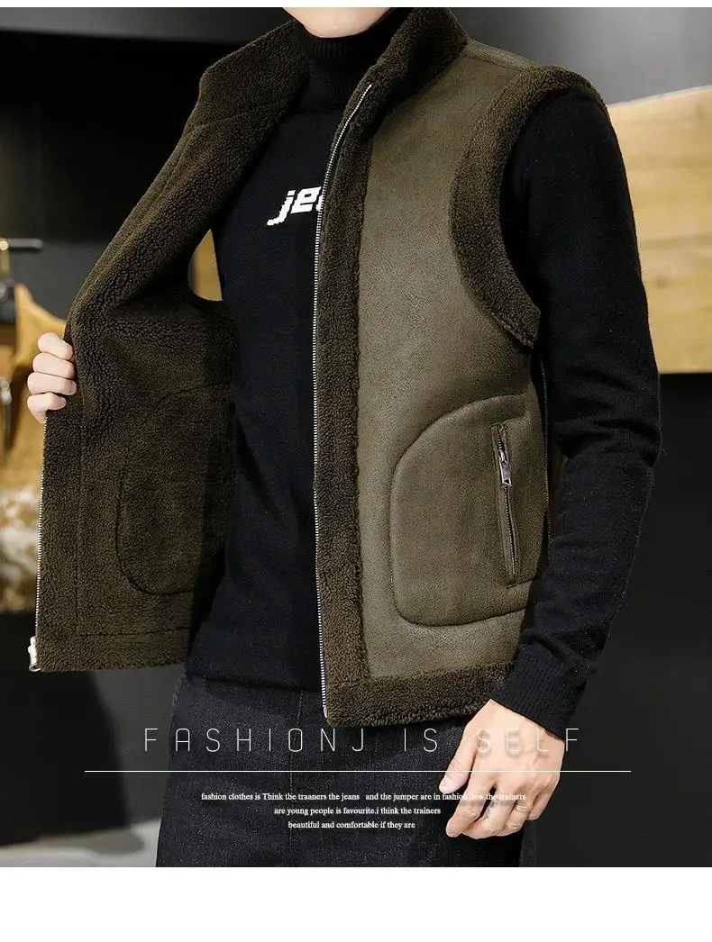 Winter New Lamb Wool Coat Warm Vest Men Fashion Casual Thicken Gilets Male Jacket Can Be Worn On Both Sides Sleeveless Waistcoat 12 Mallzona S3833a07be99c4ad0a26c709867ce3ea5u Winter New Lamb Wool Coat Warm Vest Men Fashion Casual Thicken Gilets Male Jacket Can Be Worn On Both Sides Sleeveless Waistcoat Mallzona