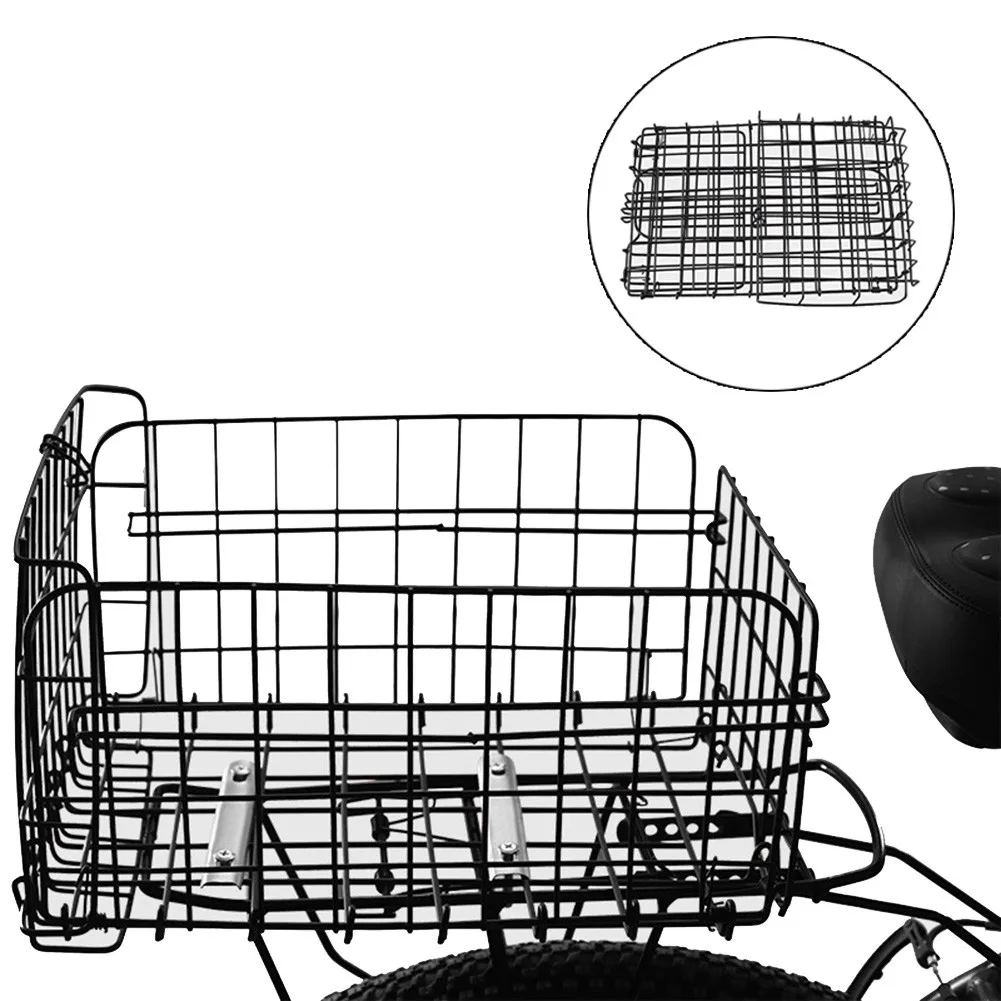 Bicycle Basket Bicycle Accessories Bike Bags Panniers Stainless Steel Rear Back Basket Bike Folding Basket Large Capacity
Bicycle Basket Bicycle Accessories Bike Bags Panniers Stainless Steel Rear Back Basket Bike Folding Basket Large Capacity