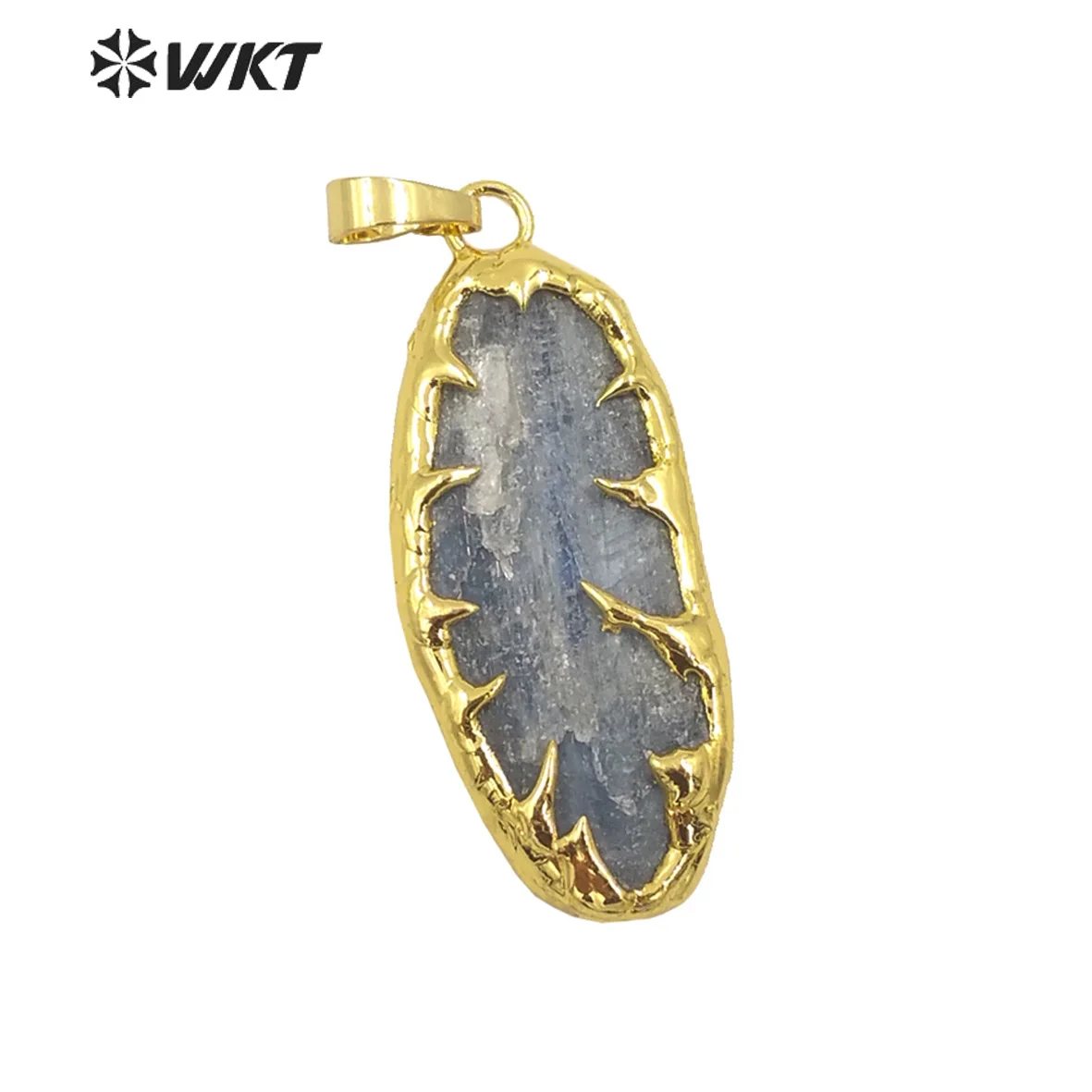 WT-P1961 Special 18K Gold Plating Design Natural Blue Kyanite Stone Pendant Irregular Shape Jewelry Finding Accessories
WT-P1961 Special 18K Gold Plating Design Natural Blue Kyanite Stone Pendant Irregular Shape Jewelry Finding Accessories