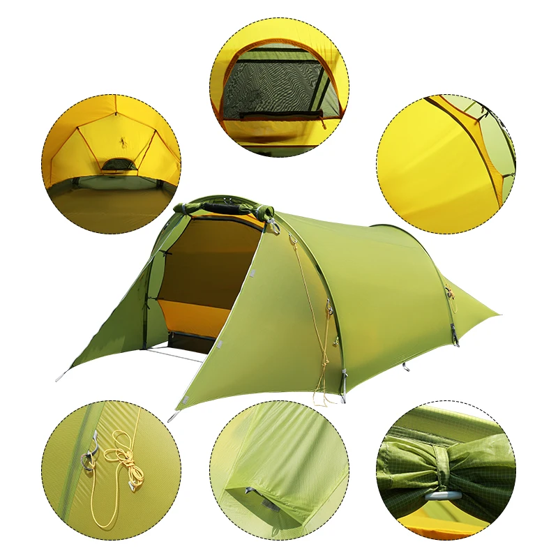 Custom Family Glamping Roof Top Ultralight Nylon 2 Person Camping Waterproof Professional 20D Nylon Camping Tent
Custom Family Glamping Roof Top Ultralight Nylon 2 Person Camping Waterproof Professional 20D Nylon Camping Tent