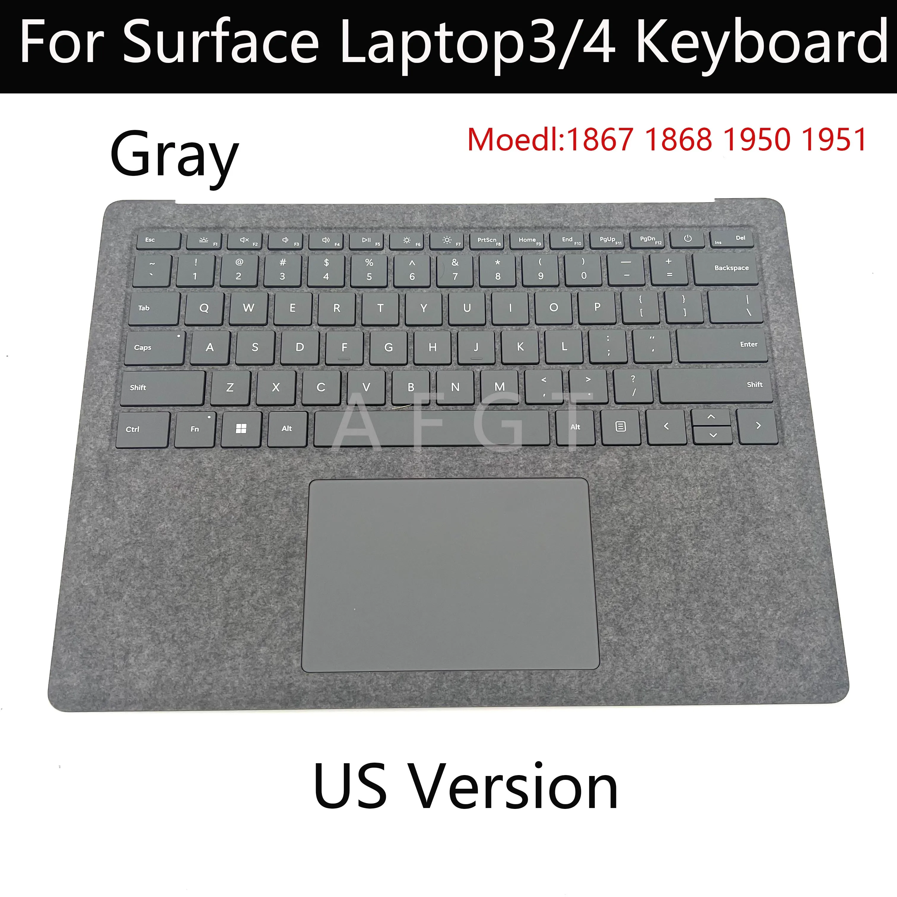 Original New Keyboard 13.5 ‘’For Microsoft Surface Laptop3/4 1867 1868 1950 1951 Keyboard With Trackpad Palmrest Cover Gray US
Original New Keyboard 13.5 ‘’For Microsoft Surface Laptop3/4 1867 1868 1950 1951 Keyboard With Trackpad Palmrest Cover Gray US