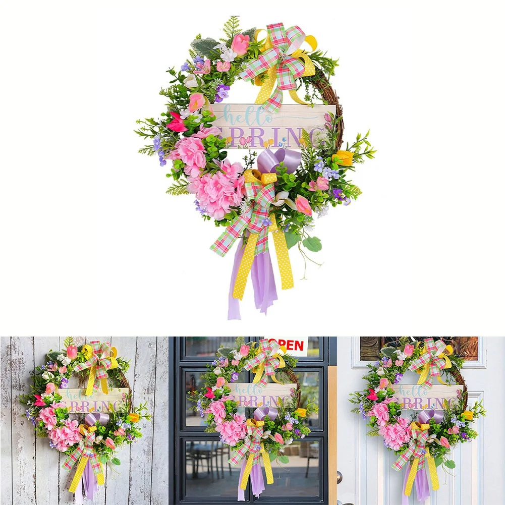 Wildflower Wreath Fake Spring Plastic Branch Wreath Simulate Wreath Artificial Colorful Ribbon Garland Festival Door Party Decor
Wildflower Wreath Fake Spring Plastic Branch Wreath Simulate Wreath Artificial Colorful Ribbon Garland Festival Door Party Decor
