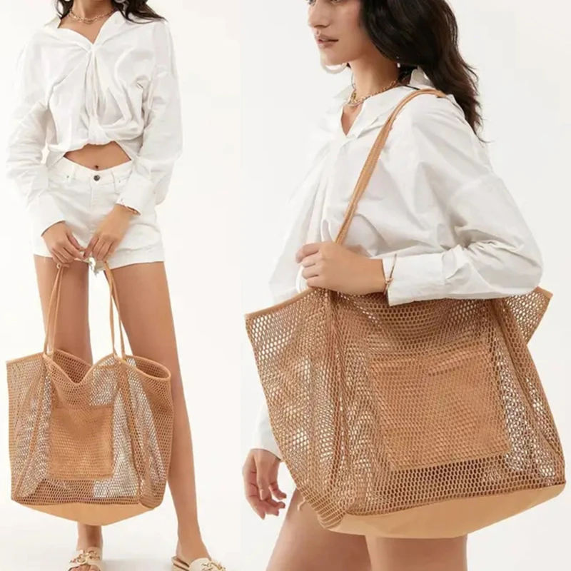 Mesh Beach Bags Foldable Lightweight Pockets Large Capacity Grocery Produce Tote Bag Sandproof Beach Toy Bag
Mesh Beach Bags Foldable Lightweight Pockets Large Capacity Grocery Produce Tote Bag Sandproof Beach Toy Bag