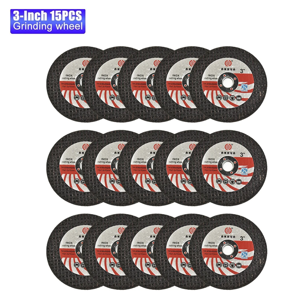 15pcs Cutting Disc Circular Resin Grinding Wheel 75mm For Angle Grinder For Cutting Polishing Ceramic Tile Wood Stone Steel
15pcs Cutting Disc Circular Resin Grinding Wheel 75mm For Angle Grinder For Cutting Polishing Ceramic Tile Wood Stone Steel