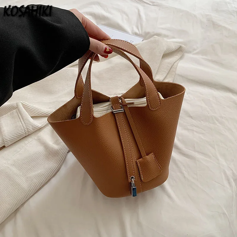 Y2k Aesthetic Solid Sweet Women Handbags 2024 Trendy Simple Fashion Shoulder Bag Office Lady Elegant Top-Handle Bags
Y2k Aesthetic Solid Sweet Women Handbags 2024 Trendy Simple Fashion Shoulder Bag Office Lady Elegant Top-Handle Bags