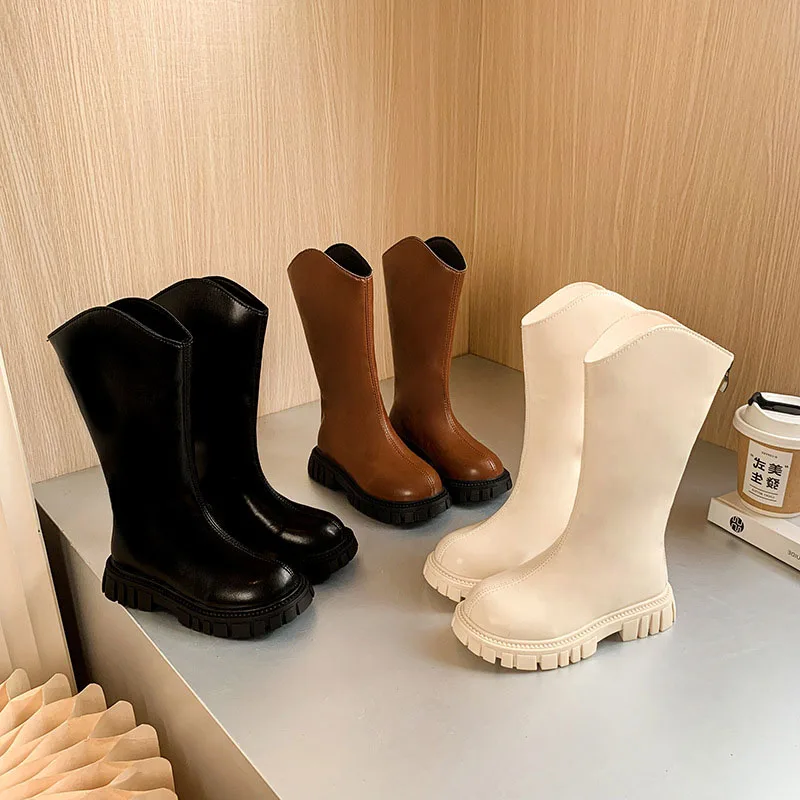 Children Autumn Winter PU Leather Boots Comfortable Mid-calf Long Retro Botas Princess Girls Student Platform Casual Dress Shoes 
Children Autumn Winter PU Leather Boots Comfortable Mid-calf Long Retro Botas Princess Girls Student Platform Casual Dress Shoes