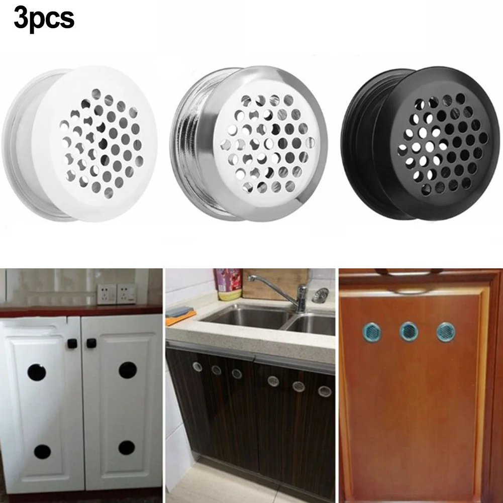 3PCS Stainless Steel Round Air Vent Grille Wardrobe Cabinet Metal Ventilation Plugs Cabinet Grille Ventilation Systems
3PCS Stainless Steel Round Air Vent Grille Wardrobe Cabinet Metal Ventilation Plugs Cabinet Grille Ventilation Systems