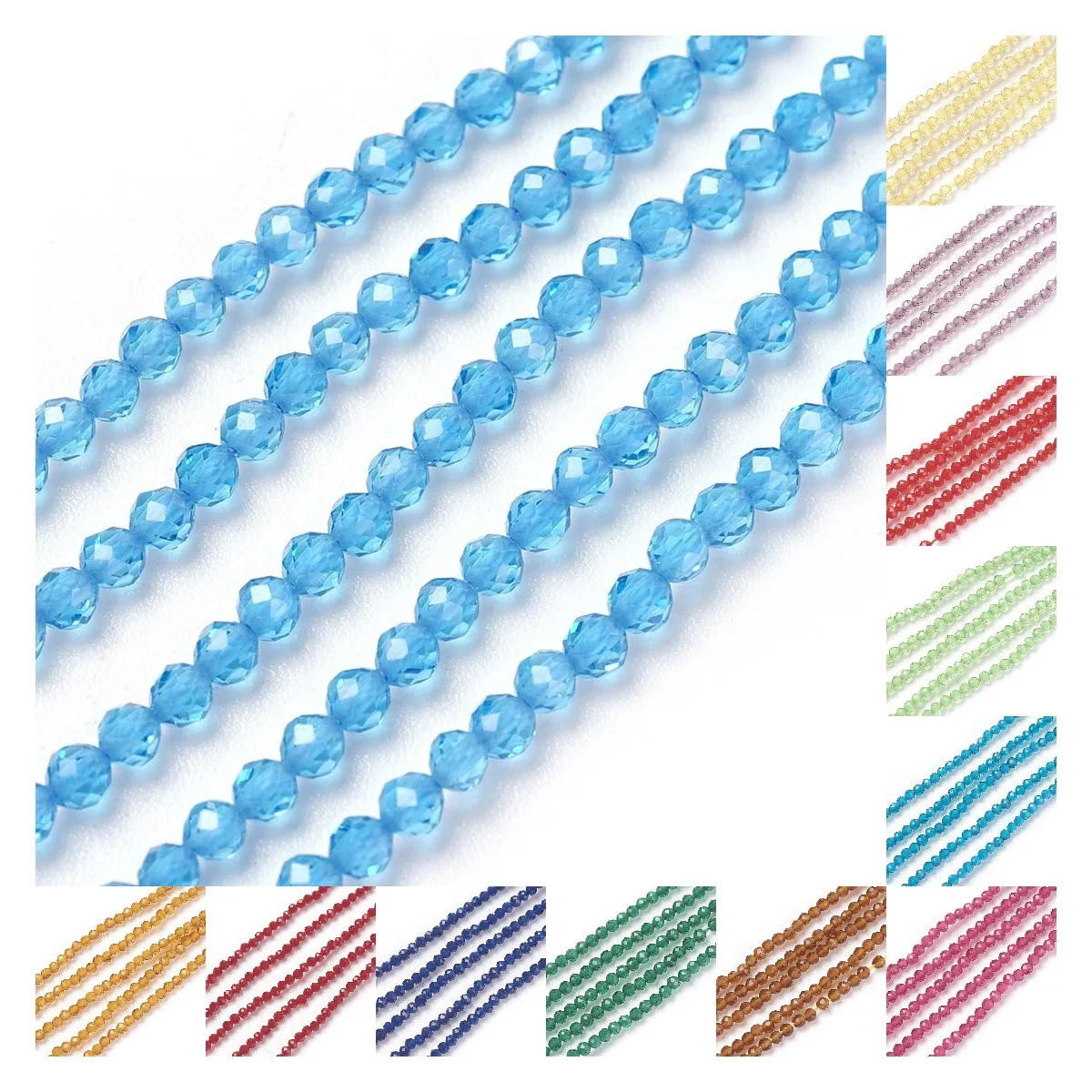 1 Strand 2mm Transparent Round Faceted Glass Beads for Handmade Jewelry Making DIY Bracelet Necklace Accessories
1 Strand 2mm Transparent Round Faceted Glass Beads for Handmade Jewelry Making DIY Bracelet Necklace Accessories