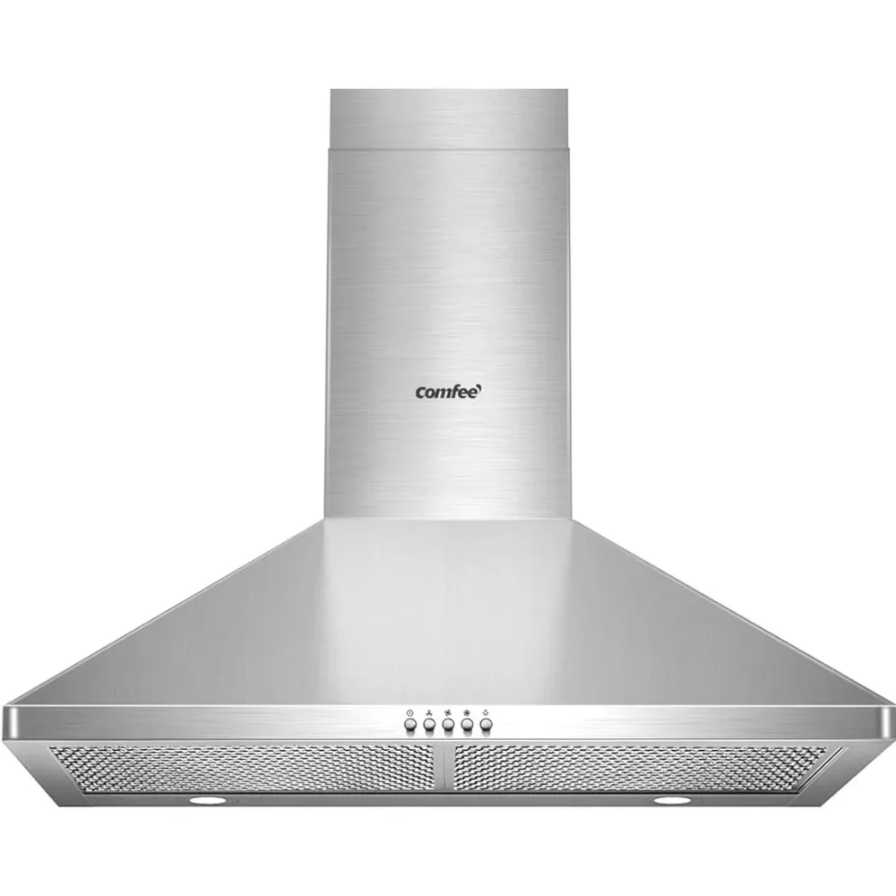 Range hood - stainless steel wall mounted ventilator with 3-speed exhaust fan, 5-layer aluminum filter, and two LED lights
Range hood - stainless steel wall mounted ventilator with 3-speed exhaust fan, 5-layer aluminum filter, and two LED lights
