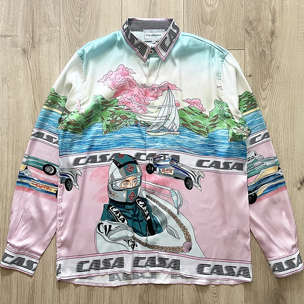 New Long Sleeve Casablanca Shirt Men Women Hawaii Beach Hawaiian Automobile Printing Top Silk Shirts For Men y2k 
New Long Sleeve Casablanca Shirt Men Women Hawaii Beach Hawaiian Automobile Printing Top Silk Shirts For Men y2k