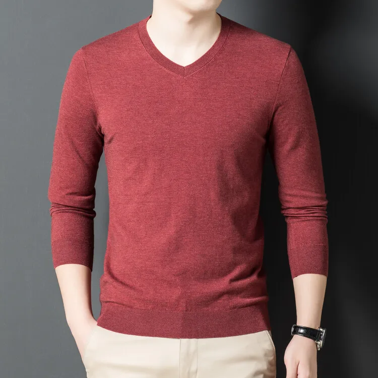 Autumn New Men's Casual Knitted Sweater V-neck Long Sleeve Solid Knitted Comfortable and Warm Men's Top Mens Clothes
Autumn New Men's Casual Knitted Sweater V-neck Long Sleeve Solid Knitted Comfortable and Warm Men's Top Mens Clothes