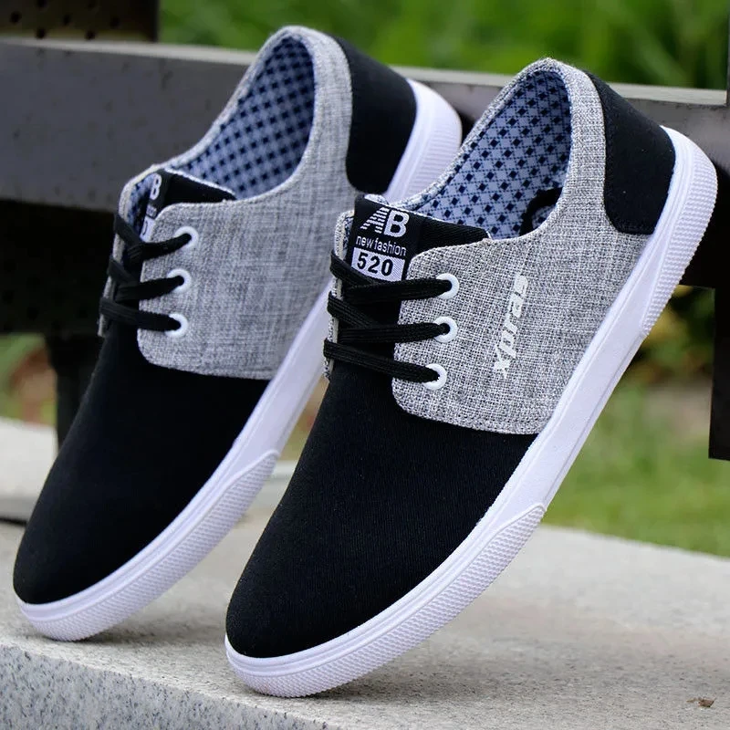 

Large Big Size 47 48 New Fashion Men Espadrilles Canvas Shoes Male Basic Flats Comfort Loafers Mens Casual Sneakers Black Shoes