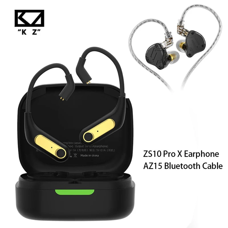 

KZ ZS10 PRO X & AZ15 in Ear HiFi IEMs Bass Metal Hybrid Sport Noise Cancelling Headset Wireless Bluetooth-compatible 5.2