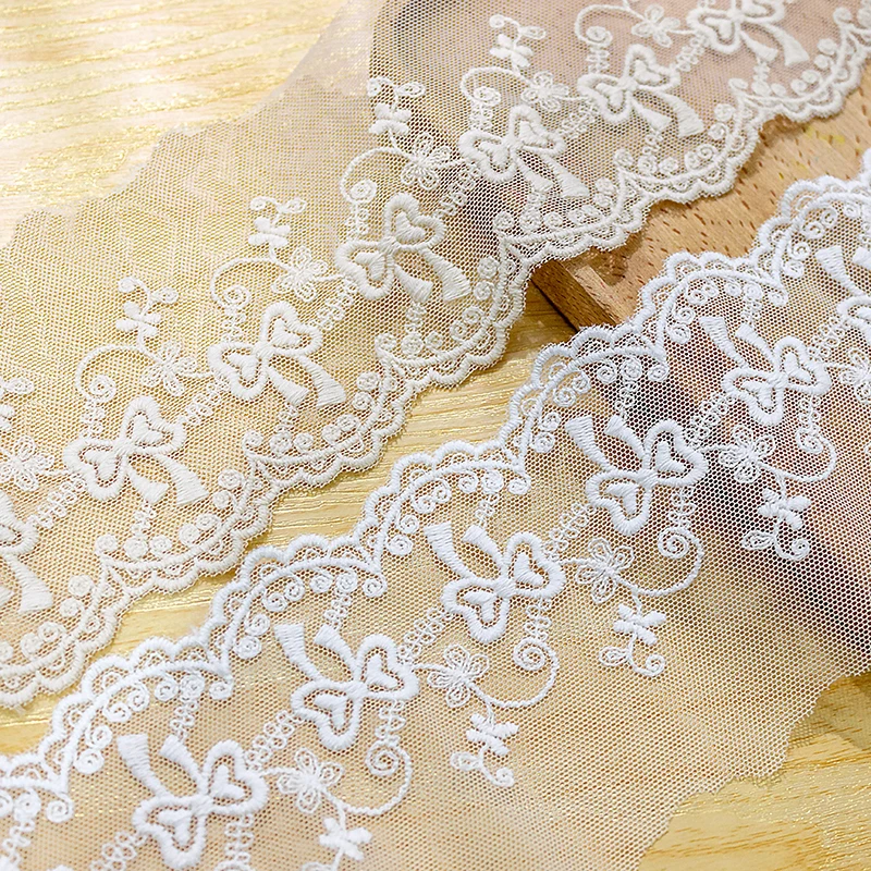19Yards/Lot Bow Mesh Cotton Embroidery Lace Fabric DIY Garment Needlework Sewing Handmade Accessories Dress Decoration 9cm 462
19Yards/Lot Bow Mesh Cotton Embroidery Lace Fabric DIY Garment Needlework Sewing Handmade Accessories Dress Decoration 9cm 462