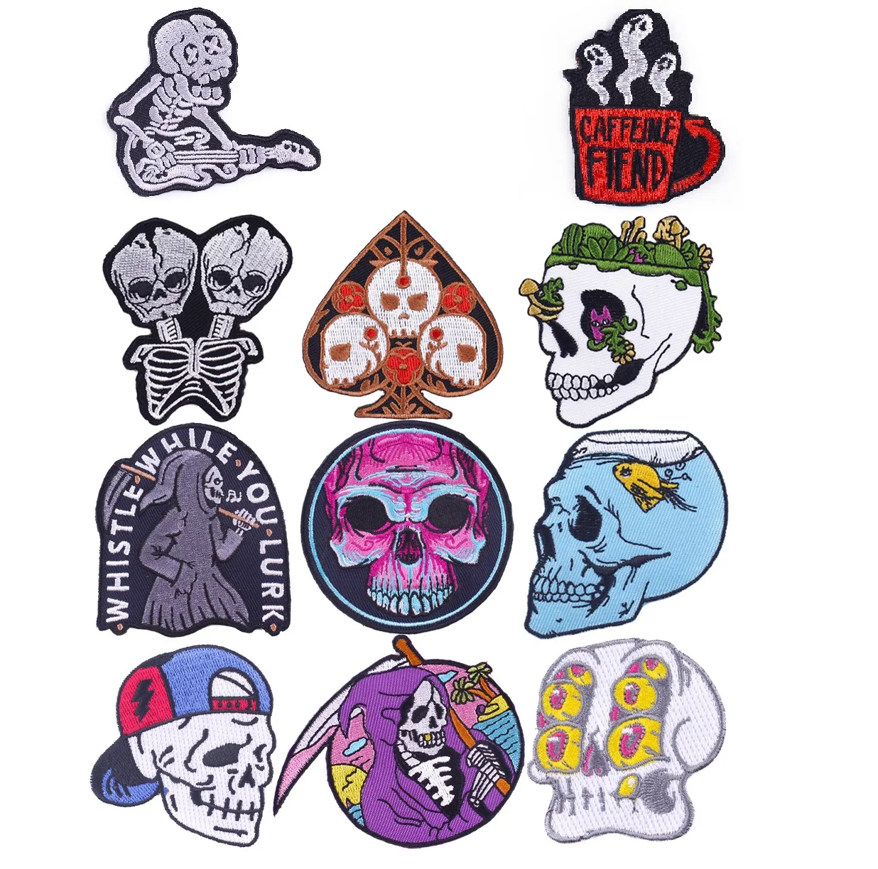 Skull Shape Badge Iron On Patches Sewing Embroidery Parches Para La Ropa Fleur De Lis Embroidered Badge Applique Apparel DIY
Skull Shape Badge Iron On Patches Sewing Embroidery Parches Para La Ropa Fleur De Lis Embroidered Badge Applique Apparel DIY