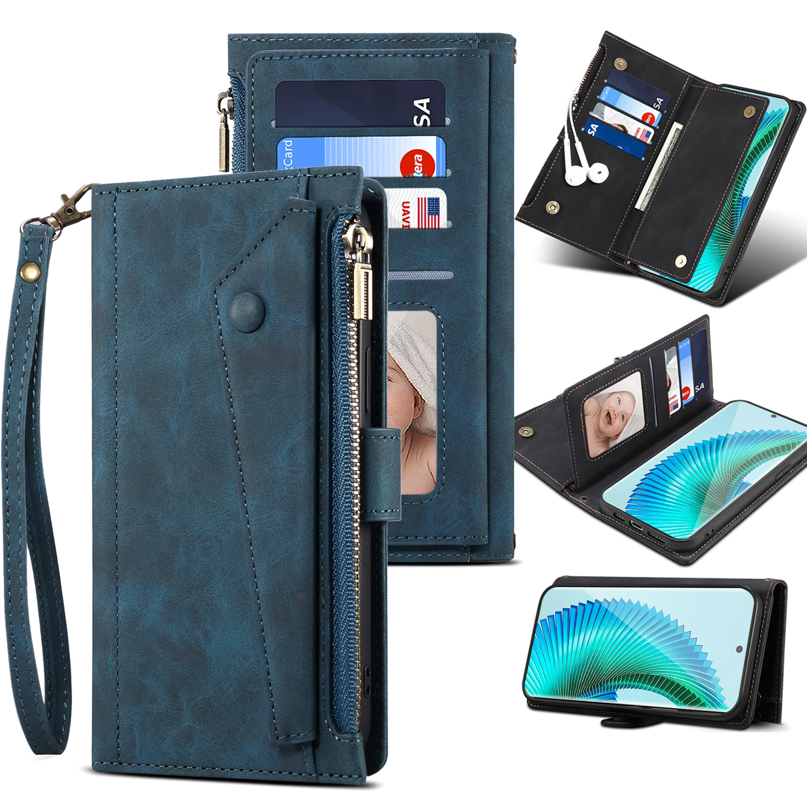 New 9 Cards Zipper Flip Leather Case For Honor Magic 6 Lite Wallet Book Mobile Phone Case With Free Rope for X9B Capa
New 9 Cards Zipper Flip Leather Case For Honor Magic 6 Lite Wallet Book Mobile Phone Case With Free Rope for X9B Capa