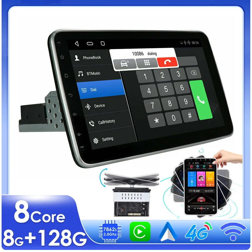 10.1inch Android13 Rotate Android Screen Car Radio 1Din Carplay Autoradio Multimedia Player 4G+WIFI BT GPS Navigation AutoRadio
10.1inch Android13 Rotate Android Screen Car Radio 1Din Carplay Autoradio Multimedia Player 4G+WIFI BT GPS Navigation AutoRadio