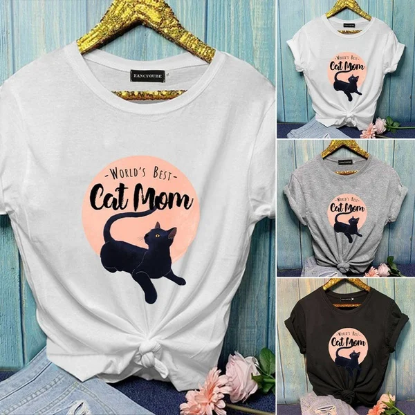 6 Colors World'S Best Cat Mom Tshirt New Fashion Women Cat Print T Shirts Funny T Shirt Graphic Tees For Mom Gifts
6 Colors World'S Best Cat Mom Tshirt New Fashion Women Cat Print T Shirts Funny T Shirt Graphic Tees For Mom Gifts