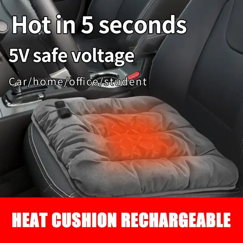 Heated Seat Cushion Winter Universal USB Rechargeable Warm Pad Outdoor with 3 Heating Level Seat Heater Graphene Heated Cushion
Heated Seat Cushion Winter Universal USB Rechargeable Warm Pad Outdoor with 3 Heating Level Seat Heater Graphene Heated Cushion