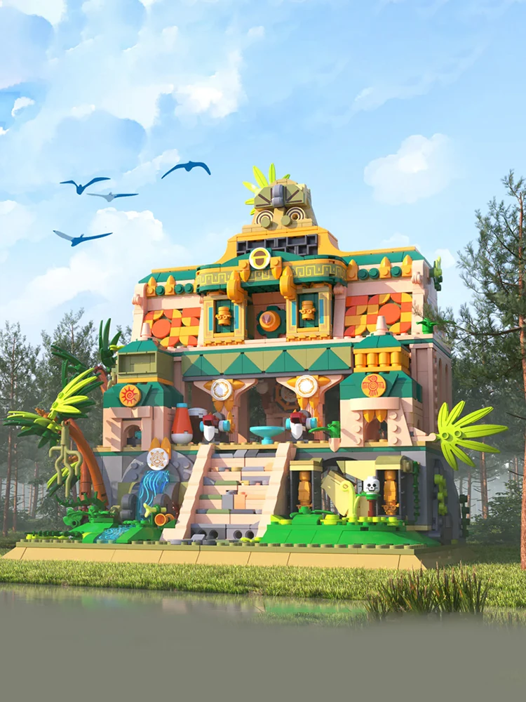 The Lost Temple House Buildings Sets, City Apartment Store Architecture Modular Buildings Blocks Model Kit, 1645 PCS The Lost Temple House Buildings Sets, City Apartment Store Architecture Modular Buildings Blocks Model Kit, 1645 PCS