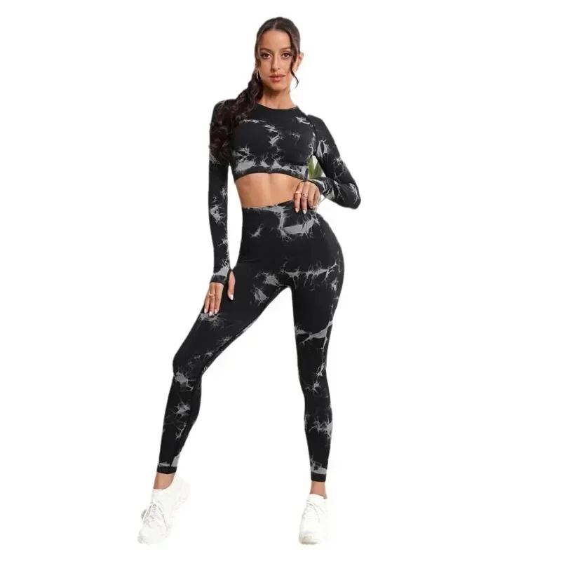 2 PCS Seamless Women Yoga Set Tie-Dye Sportswear Gym Clothing Fitness Long Sleeve Crop Top High Waist Leggings Sports Suits
2 PCS Seamless Women Yoga Set Tie-Dye Sportswear Gym Clothing Fitness Long Sleeve Crop Top High Waist Leggings Sports Suits