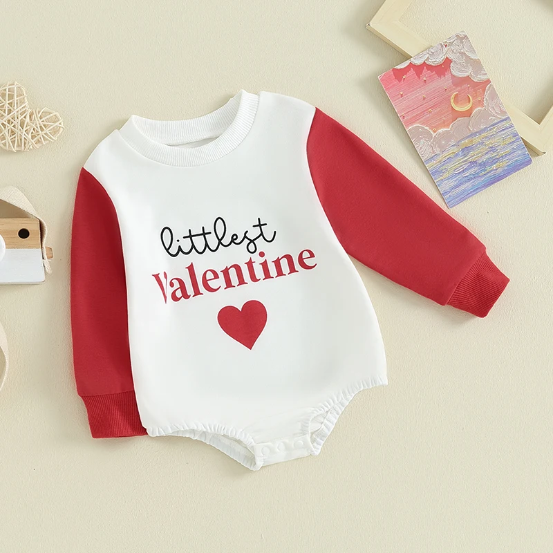 

Baby Boys Girls Romper Jumpsuit Long Sleeve Letter Heart Print Playsuit Valentine s Day Clothes