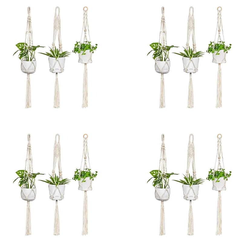 Hanging Planters For Indoor Plants,12 Pack Single Tier Plant Macrame Hangers, Handmade Cotton Rope Hanging Plant Holders
Hanging Planters For Indoor Plants,12 Pack Single Tier Plant Macrame Hangers, Handmade Cotton Rope Hanging Plant Holders