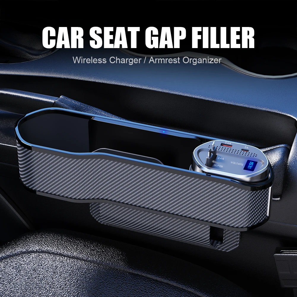 Car Seat Gap Filler with Wireless Charger Universal Center Console Organizer Car Storage Box Type-C Fast Charging for Left Right
Car Seat Gap Filler with Wireless Charger Universal Center Console Organizer Car Storage Box Type-C Fast Charging for Left Right