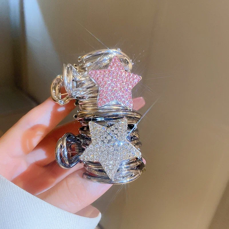 Full Diamond Pentagram Grab Clip Back Head High Ponytail Fixed Shark Clip Y2k Glitter Shiny Hair Clip Hair Accessories Wholesale 
Full Diamond Pentagram Grab Clip Back Head High Ponytail Fixed Shark Clip Y2k Glitter Shiny Hair Clip Hair Accessories Wholesale