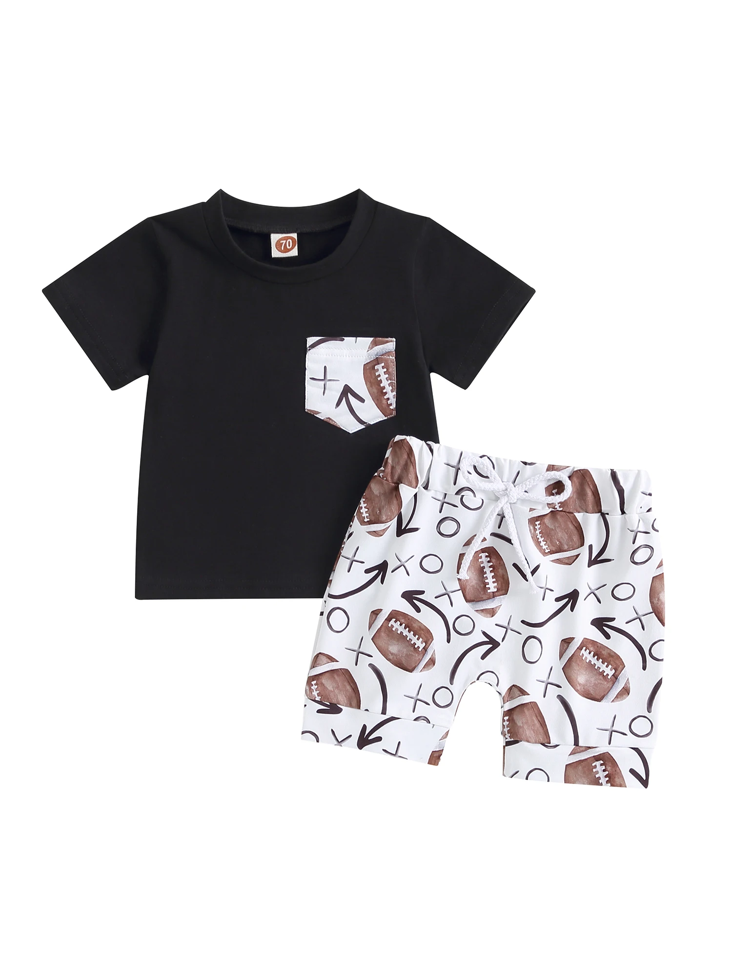 Adorable Newborn Baby Boy Baseball and Football Game Day Outfit with Funny Short Sleeve Shirt and First Season Shorts Set
Adorable Newborn Baby Boy Baseball and Football Game Day Outfit with Funny Short Sleeve Shirt and First Season Shorts Set