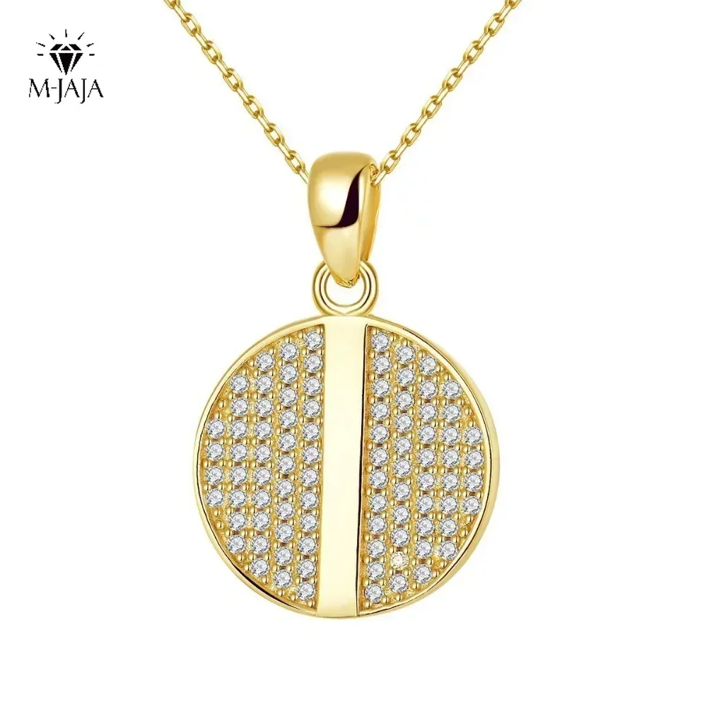M-JAJA Full Moissanite Necklace D Color Round Cut Pendant 18K White Gold Plated Adjustable 925 Sterling Silver Fine Jewelry Gift
M-JAJA Full Moissanite Necklace D Color Round Cut Pendant 18K White Gold Plated Adjustable 925 Sterling Silver Fine Jewelry Gift