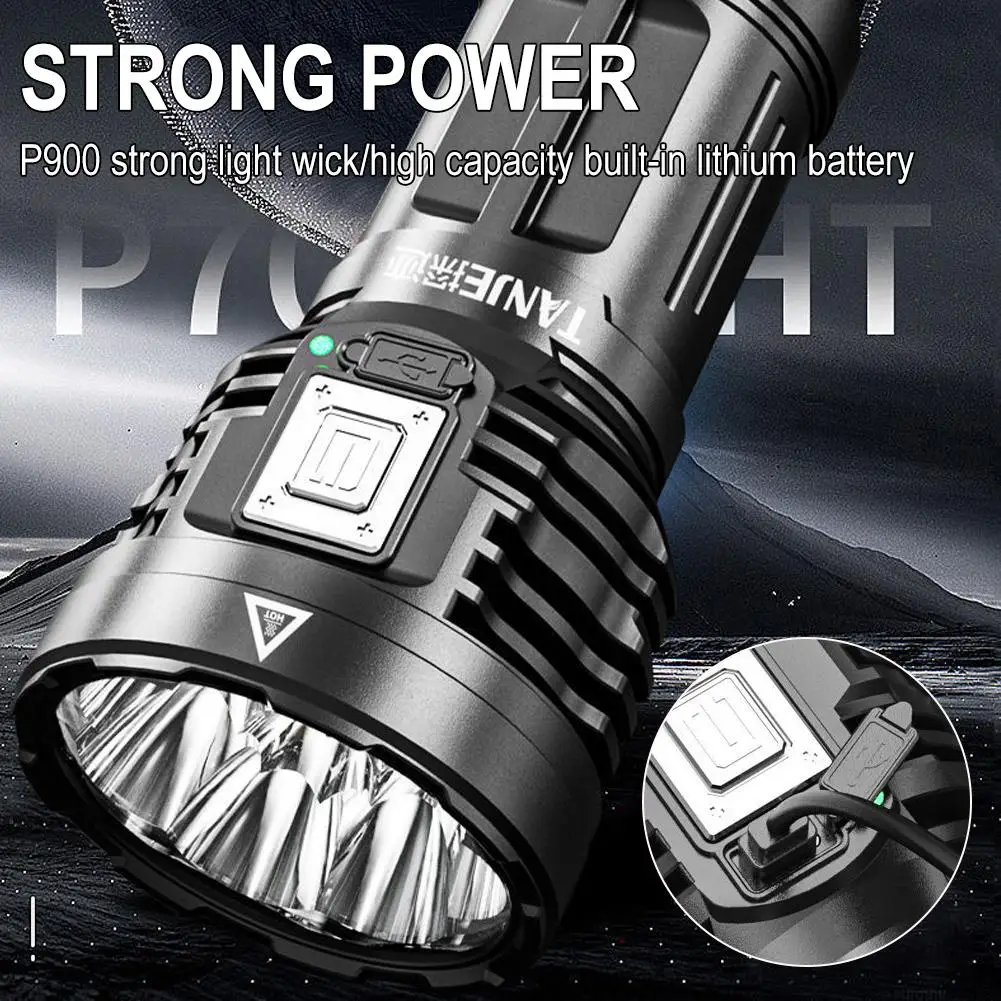 

Portable Led Flashlight Usb Rechargeable Waterproof Handheld Lantern Cob Led Flashlights Work Lamp For Outdoor Camping Hiki Q6k0