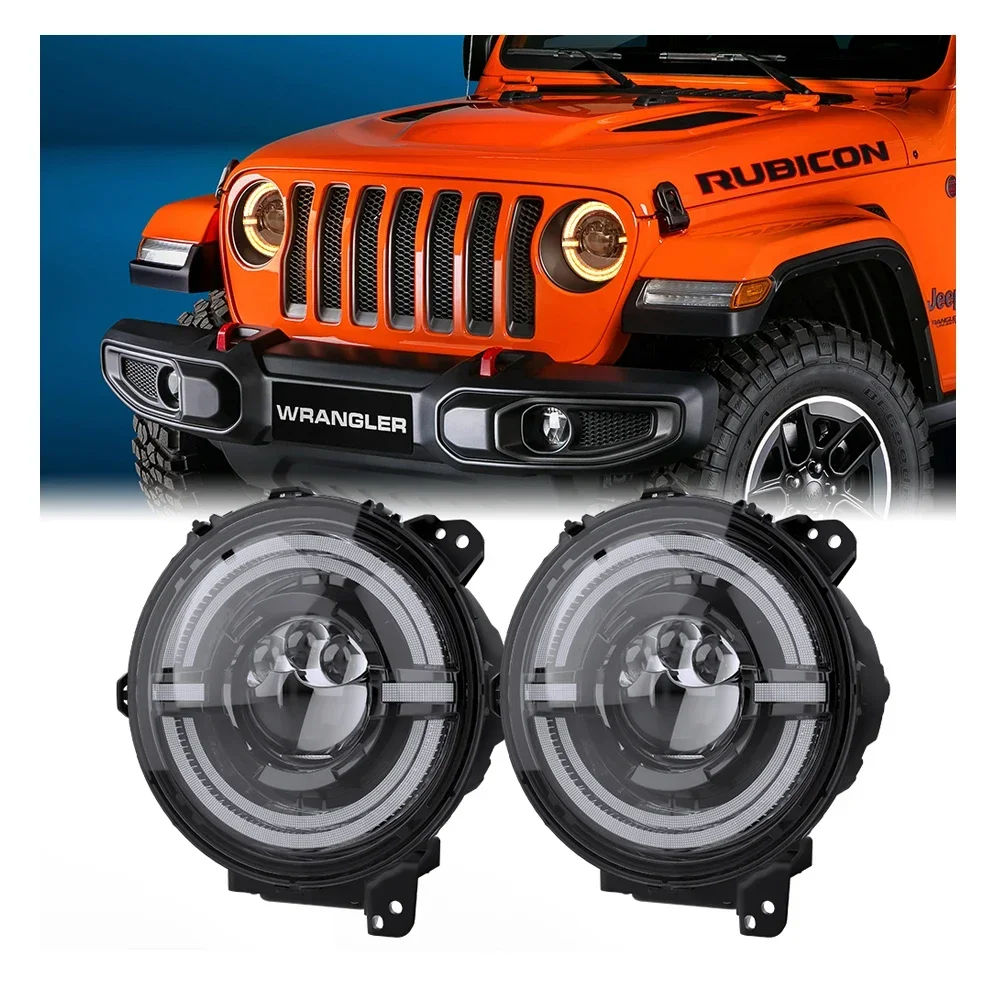 9inch LED Projector Headlights Headlamp with angel eyes super bright 90w for Wrangler JL 2018 2019
9inch LED Projector Headlights Headlamp with angel eyes super bright 90w for Wrangler JL 2018 2019