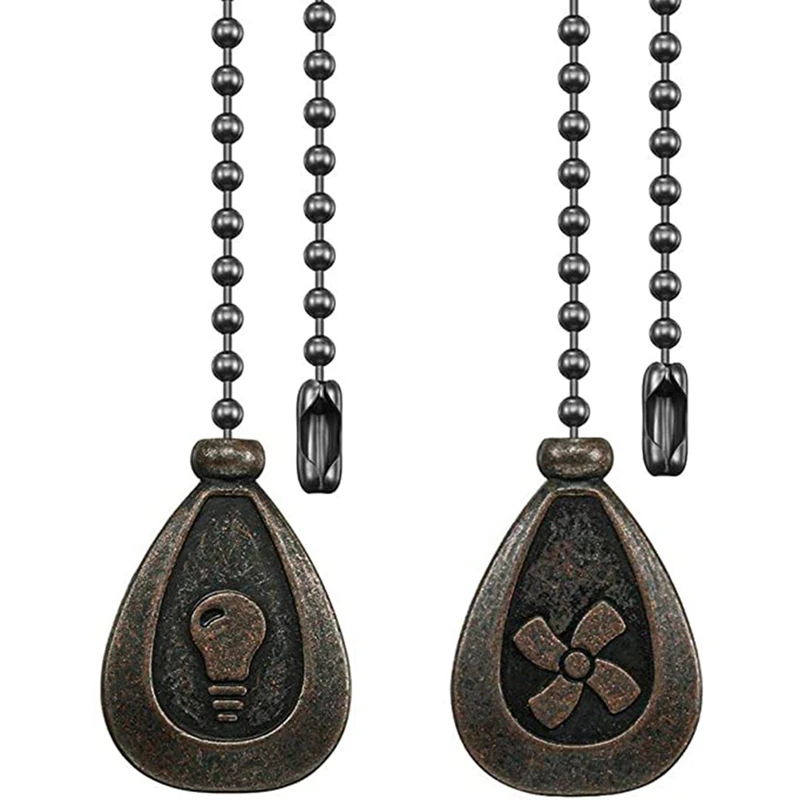 2Pcs Bronze Ceiling Fan Pull Chain Set, Decorative Fan Pull Chain Pendant Extension, Lighting & Fan Beaded Ball Fan Pull
2Pcs Bronze Ceiling Fan Pull Chain Set, Decorative Fan Pull Chain Pendant Extension, Lighting & Fan Beaded Ball Fan Pull