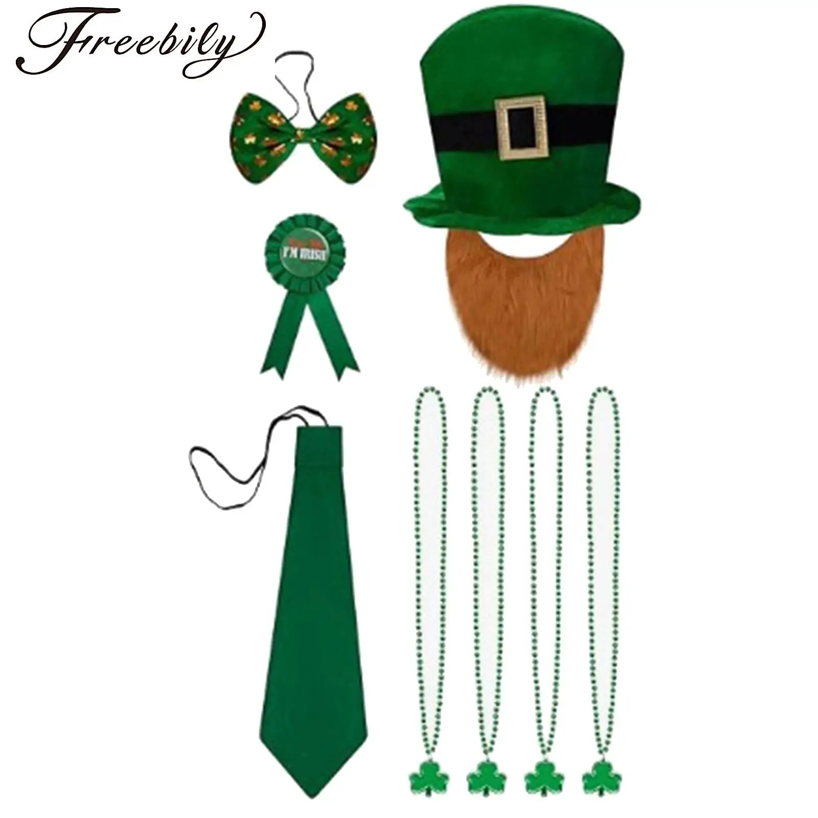 Festival Accessories St Patricks Day Irish Shamrocks Props Top Hat Bowtie Suspenders Necklace Classic Green Clover Decorations
Festival Accessories St Patricks Day Irish Shamrocks Props Top Hat Bowtie Suspenders Necklace Classic Green Clover Decorations