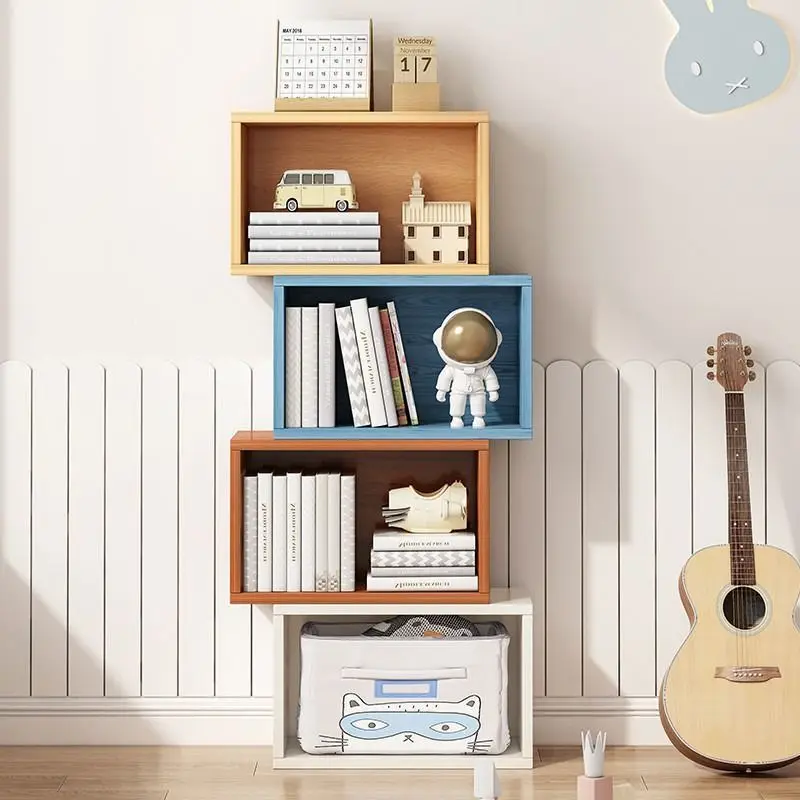 

Free Combination Bookshelf Floor-standing Lattice Cabinet Living Room Home Bedroom Storage Cabinet Student Bookcase