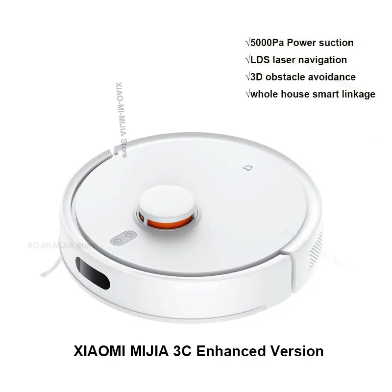 

XIAOMI MIJIA 3C Enhanced Version Robot Vacuum Cleaners 5000PA Cyclone Suction For Home Smart Planned Sweeping Dust Washing Mop