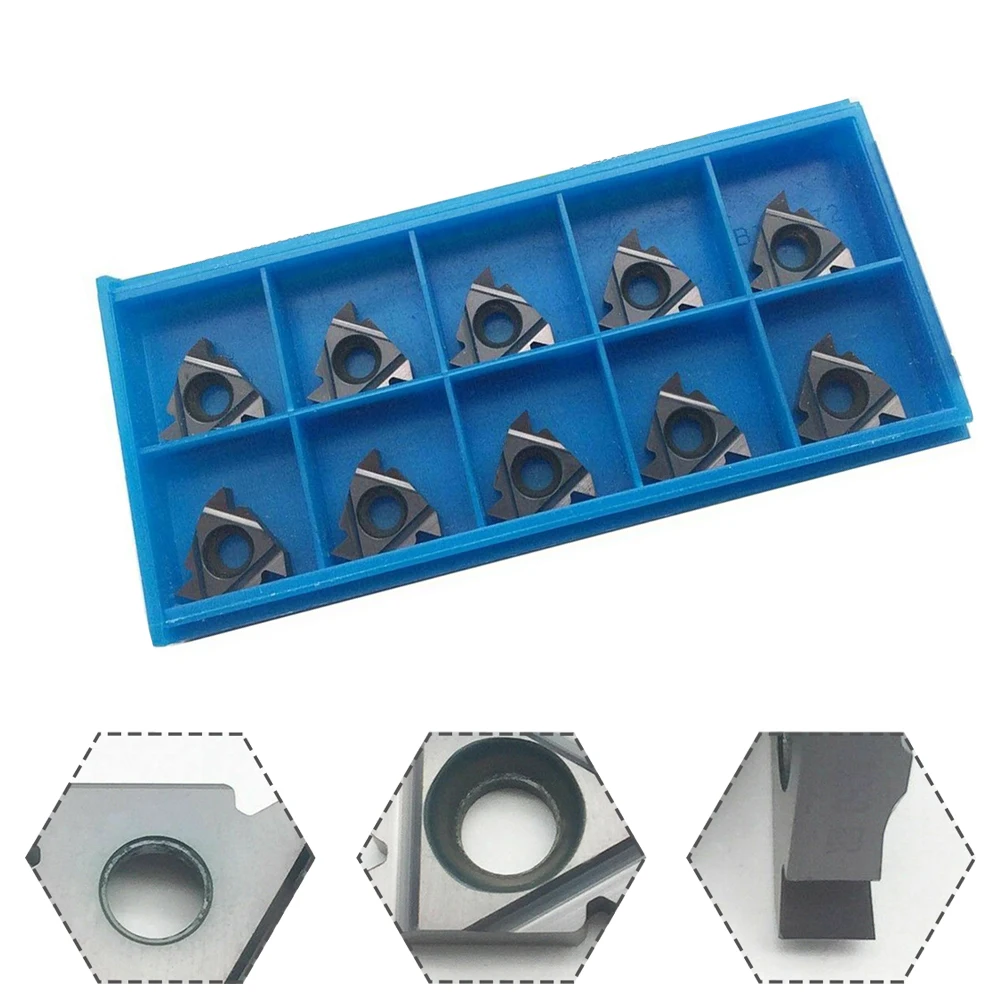 Industry Tool Threading Inserts 10 Pcs/ Set 16ER AG60 Carbide High Grip Strength Indexable For Stainless Steel
Industry Tool Threading Inserts 10 Pcs/ Set 16ER AG60 Carbide High Grip Strength Indexable For Stainless Steel