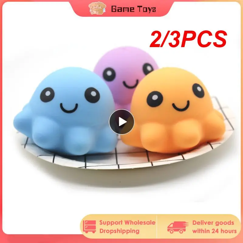

2/3PCS Soft Feel Octopus Pinch Fun Rich And Colorful Decompression Tool Transform At Will Nie Nie Le Soothing Relieve Anxiety