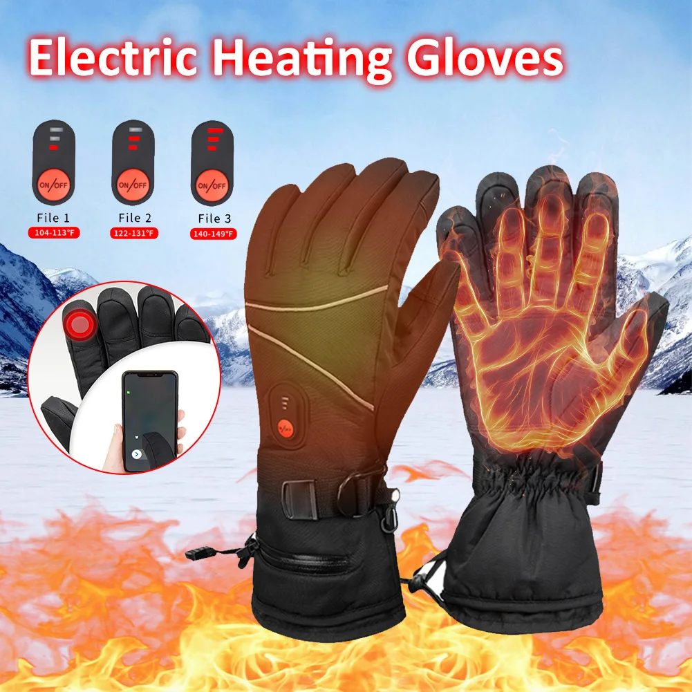 1 Pair Winter Heated Gloves Waterproof Touch Screen Motorcycle Gloves Winter Outdoor Sports Warm Hand Warmer Ski Gloves
1 Pair Winter Heated Gloves Waterproof Touch Screen Motorcycle Gloves Winter Outdoor Sports Warm Hand Warmer Ski Gloves