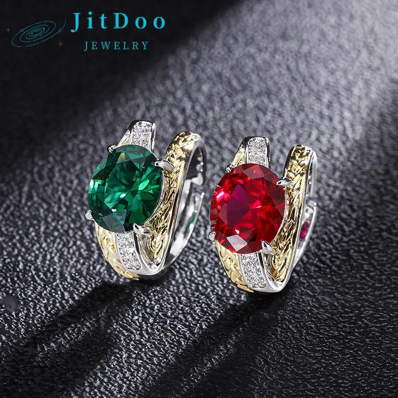JitDoo 10*12 Gold Color Emerald Ruby Gemstone Ring for Women Elegant Temperamnet Engagement Wedding Party Jewelry Gift Wholesale
JitDoo 10*12 Gold Color Emerald Ruby Gemstone Ring for Women Elegant Temperamnet Engagement Wedding Party Jewelry Gift Wholesale