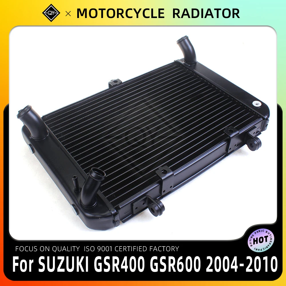 

LQYL Motorcycle Aluminum Radiator Cooler Cooling Water Tank Fit For Suzuki GSR400 GSR 600 2004 2005 2006 2007 2008 2009 2010