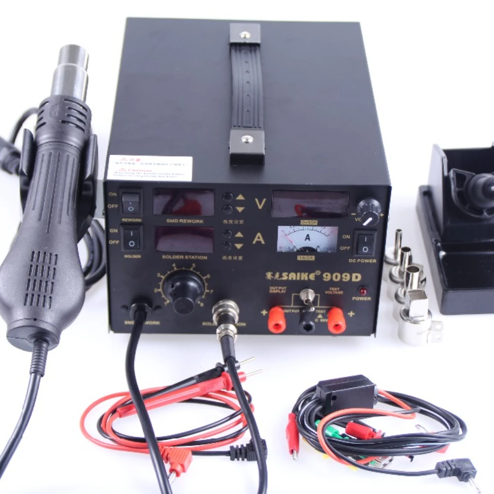 Repair Rework Station SAIKE 909D Soldering Station Supply Rework Station 3 In 1 Heat Gun Desoldering Station
Repair Rework Station SAIKE 909D Soldering Station Supply Rework Station 3 In 1 Heat Gun Desoldering Station
