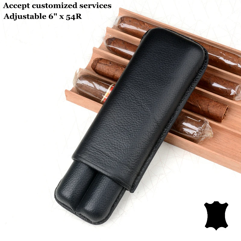 Real Leather Cigar Case Black Tobacco Holder 2 finger Cigar Tube 20mm Diameter Mini Humidor Box Best Cigar Accessory for Men
Real Leather Cigar Case Black Tobacco Holder 2 finger Cigar Tube 20mm Diameter Mini Humidor Box Best Cigar Accessory for Men