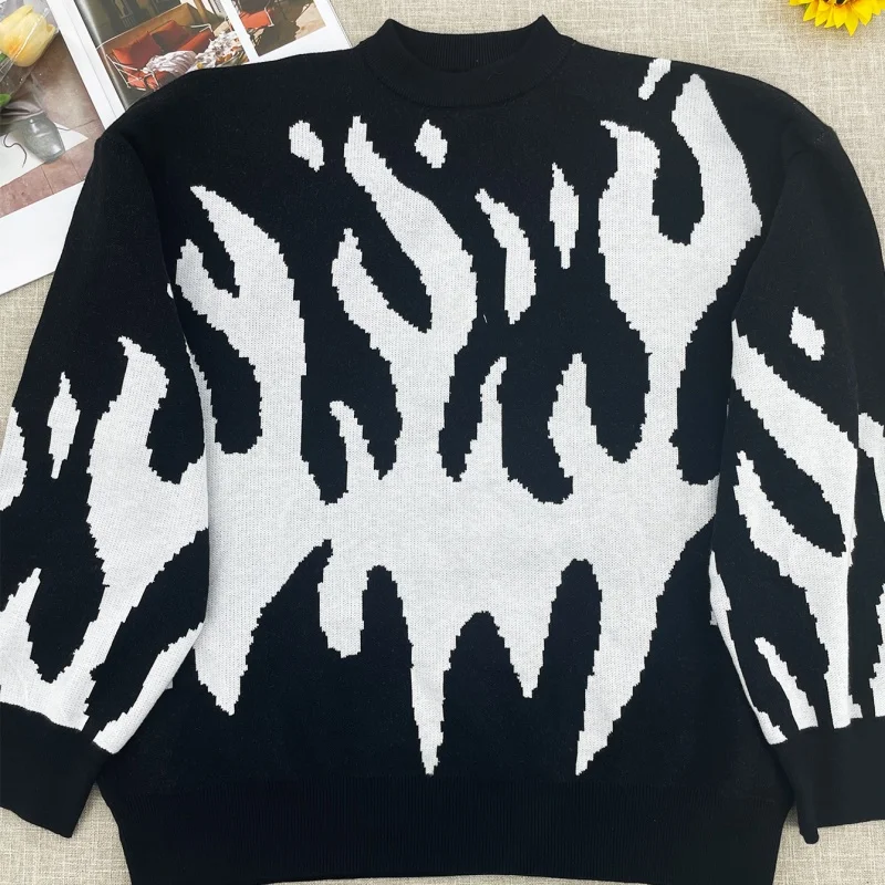 Черный винтажный вязаный свободный свитер в стиле хип-хоп Y2k в стиле панк и готика, зимние Джемперы, Модный пуловер для мужчин и женщин, уличная одежда
Черный винтажный вязаный свободный свитер в стиле хип-хоп Y2k в стиле панк и готика, зимние Джемперы, Модный пуловер для мужчин и женщин, уличная одежда