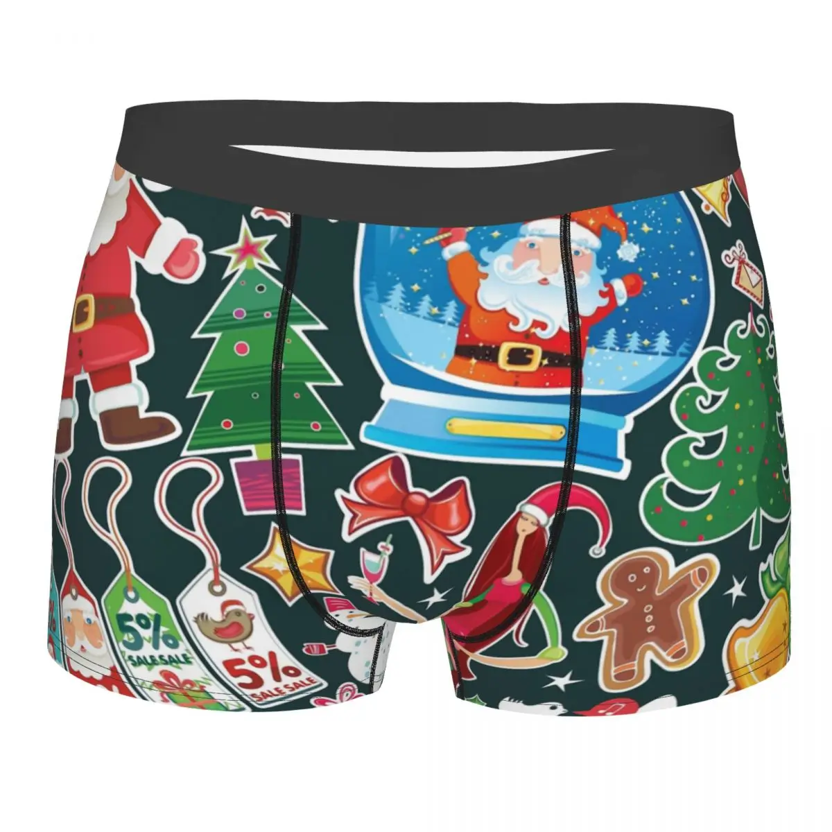 

Happy Old Man Christmas An Important Christian Festival Commemorating The Birth Of Jesus Christ Underpants Cotton Panties Men's