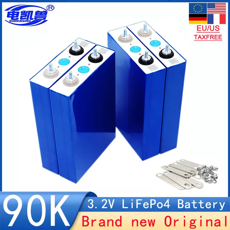 Brand new Original LiFePO4 3.2V 90V 90Ah 100Ah Grade A battery, suitable for 12V 24V 48V RV golf cart marine solar system
Brand new Original LiFePO4 3.2V 90V 90Ah 100Ah Grade A battery, suitable for 12V 24V 48V RV golf cart marine solar system