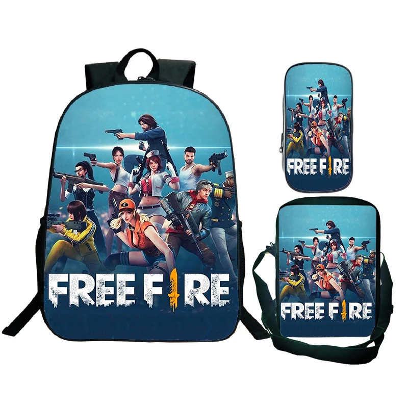 

Free Fire 3D Print Backpack Student Schoolbag 3pcs Set Boys Girls Rucksack Hight Quality Bookbag Vodeo Game Pattern School Bags